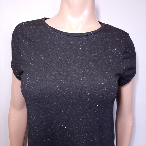3/$20 Joe Fresh Metallic Peplum Tshirt Crew Neck Top - Picture 6 of 10